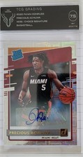 Precious Achiuwa 2020 Panini Donruss #235 Choice Signature (auto) TCG graded 7.5