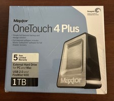 Maxtor One Touch 4 Plus External Hard Drive 1000 GB 1 TB STM310004OTA3E5-RK NEW