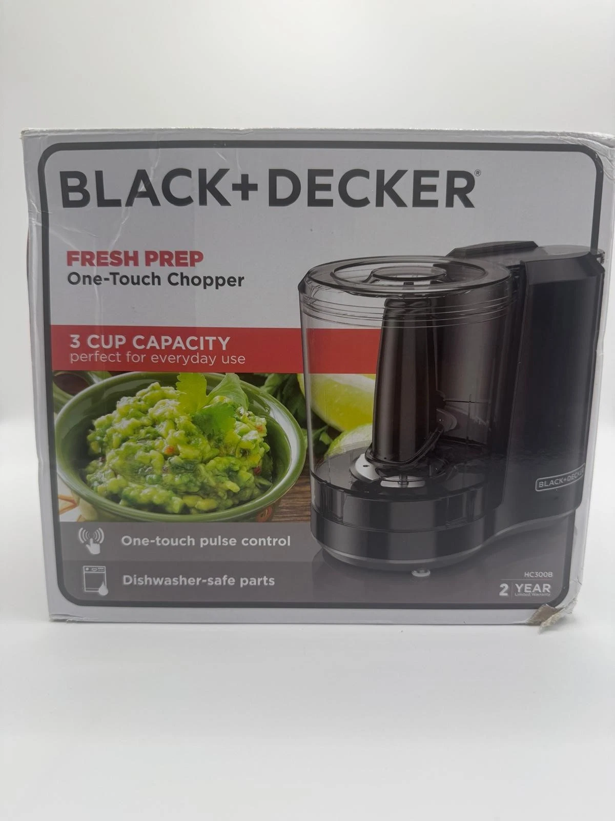 Black + Decker 1.5-Cup Electric Mini Food Chopper One Touch Dishwasher Safe (A3)