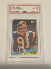 PSA 10 ROOKIE 1988 KEVIN GREENE Topps Los Angeles Rams Steelers RC #300 Rookie