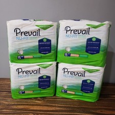 PREVAIL Nu-Fit 15ct EXTRA LARGE 4 Pack Daily Briefs ADULT Protective UNDERWEAR