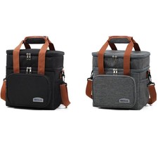 Faltbare Kühltasche Picknicktasche Isoliertasche Thermotasche 2 Kühlfächer Lunch