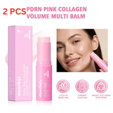 2 Pack Pink Collagen Multi Balm Stick Hydrating Firming Glow Skin Moisturizing 