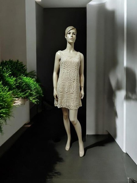 Women Dress Beige 40 / L / 48
