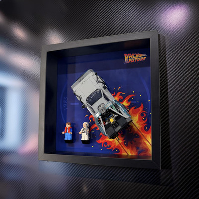 Display Rahmen für LEGO  Speed Champions Back To The Future Time Machine 77256