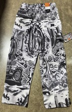 FB County Men's Heavyweight Graffiti Baggy Cargo Sweatpants Unisex S-3XL