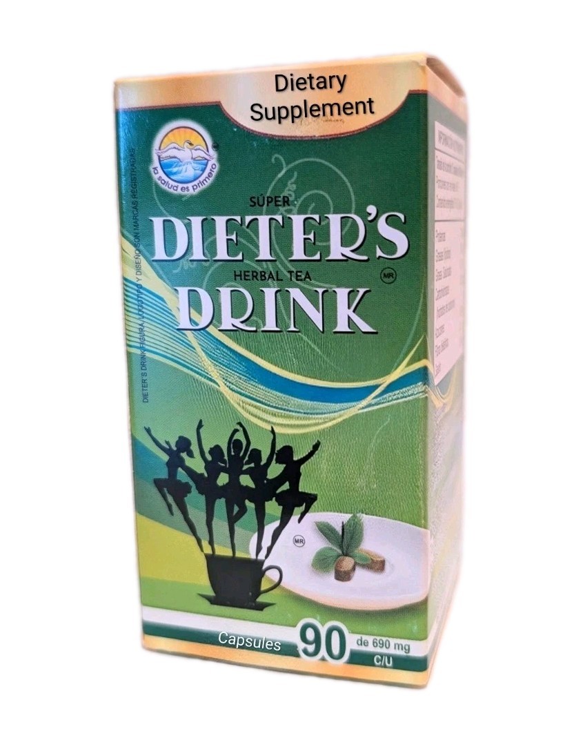 Super Dieter's Herbal Tea Drink 90Caps Supplement 
