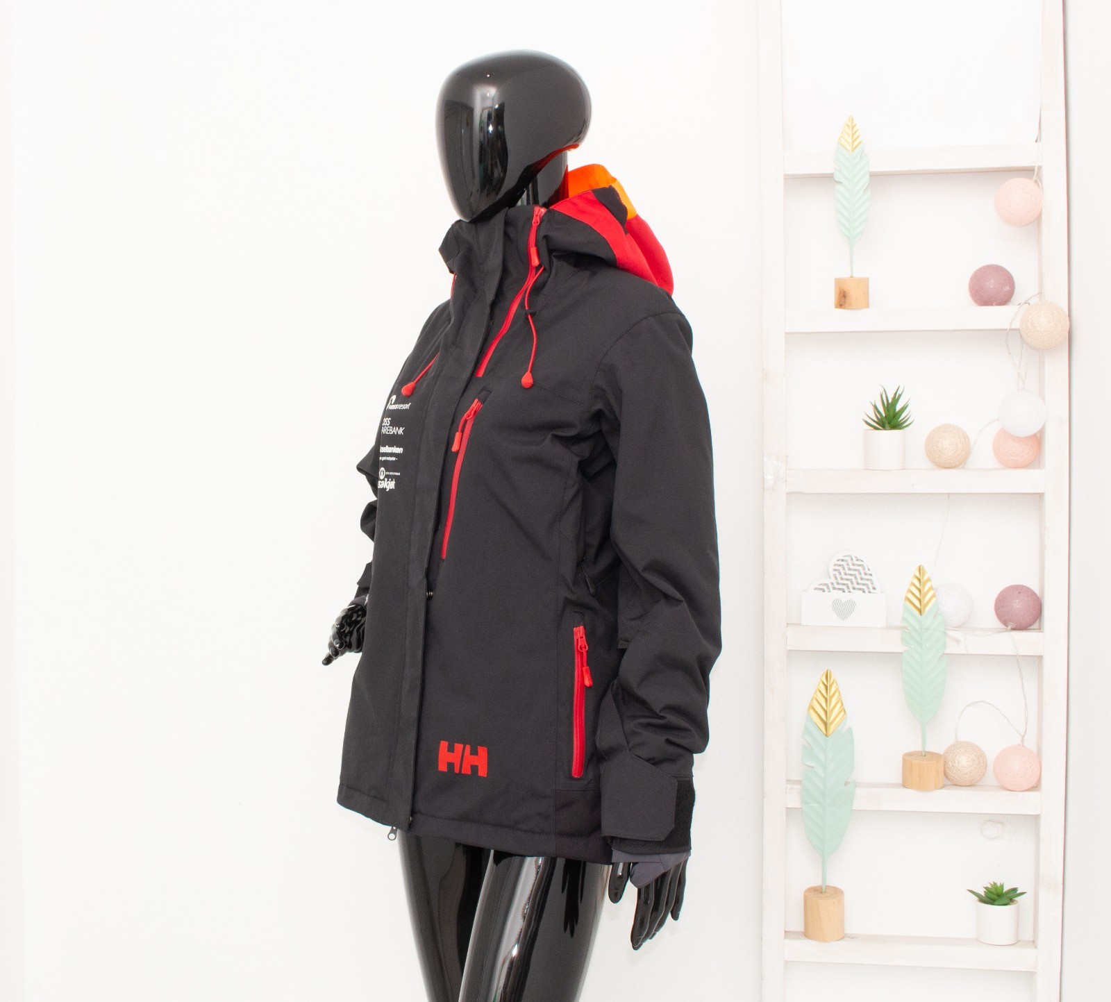 Helly Hansen Ski Jacket Black Primaloft Hooded HE… - image 6