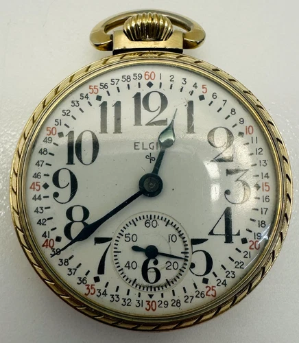 Elgin 575 Pocket Watch 15 Jewels USA Vintage Open Face – For Parts/Repair #68
