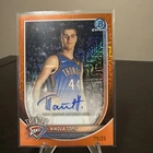 2025-26 Bowman Basketball NIKOLA TOPIC Orange Mojo Refractor AUTO /25 Thunder