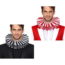 1 Pcs Elizabethan Clown Collar Victorian Renaissance Ruffle Collar Cosplay Party