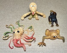 Vintage 60s Rubber Uglies Teacher's Pets Jigglers Monsters Figures Lot Hong Kong