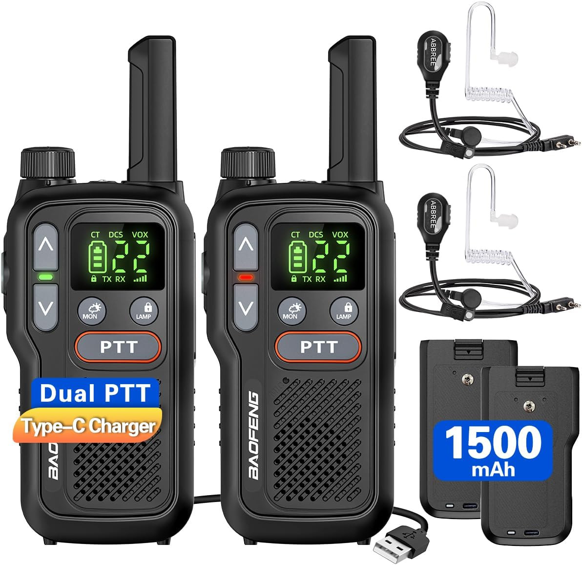 Walkie Talkies Long Range for Adults,Rechargeable FRS Walkie Talkies