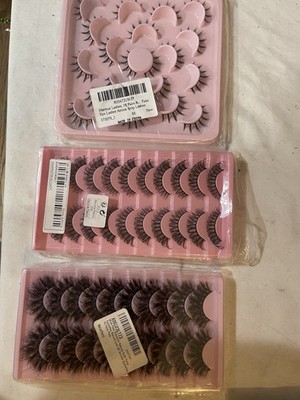 30 Pair  Eye-Lifting Effect Lashes False Faux Eyelashes Sealed Fake