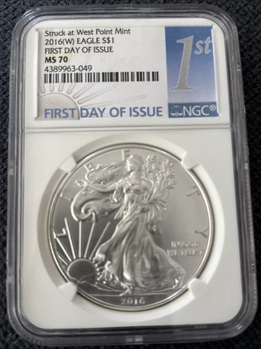 2016 W Silver Eagle NGC MS70 First Day Of Issue.