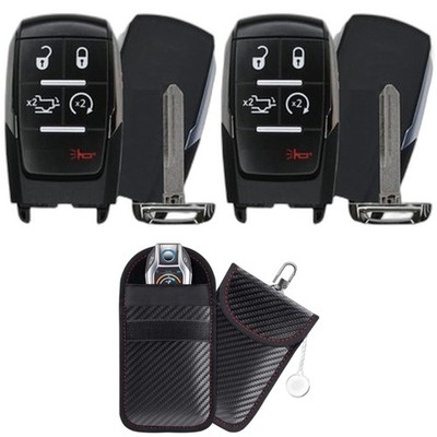 Repl. Smart Key Fob RAM 2500 3500 4500 5500 Big Horn Laramie Pack w/Case