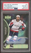 2021-22 Upper Deck Metal Universe Tom Wilson Autograph Gold 1/1 #57 PSA 8/Auto 9