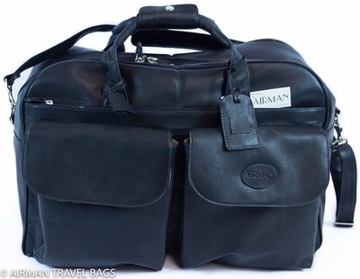 Weekender Leder - Reisetasche Nr. 6   Echtes Rindsleder   Schwarz   Handgepäck -