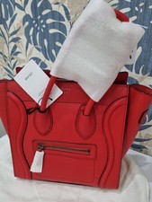 BORSA CELINE LUGGAGE VERSIONE MICRO IN PELLE RED ROSSA *NUOVA* PERIZIATA