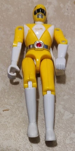 1993 Bandai Yellow Ranger Vintage Power Rangers 4.5" Inch Action Figure Loose