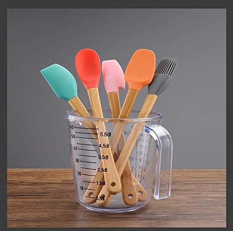 Small Spatulas for Kitchen Use,Silicone Mini Spatula Small Rubber Scraper Heat R - Image 3 of 4