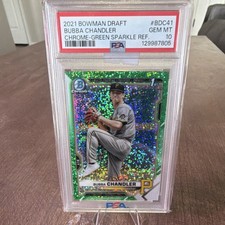 Topps 2021 Bowman Draft Chrome Bubba Chandler #BDC-41 Green Sparkle /99 Rookie …