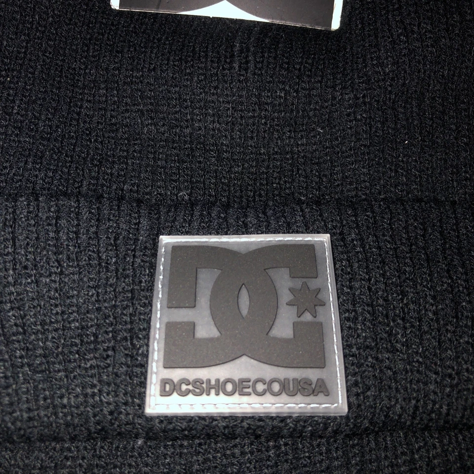DC SHOE CO USA 2 PACK BEANIES INCLUDES 1 Fleece Lined One Size. 1 Black 1 Yellow - Image 2 of 4