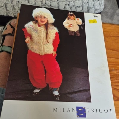 Milan Tricot 301 Mädchen Jacke Mohair 22-28" Strickmuster - Bild 1 von 2