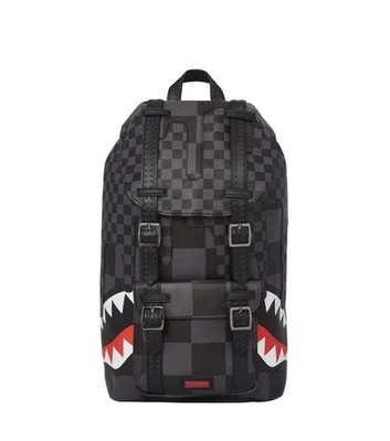 Sprayground Limited Edition Checkered Shark Unisex Kids Med Backpack Black/Gray