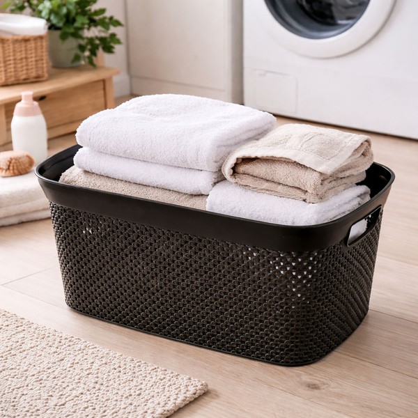 Kunststoff WäSchekorb WäSchesammler WäSchebox WäSchebehäLter 35L / B58Xl40Xh30Cm-image