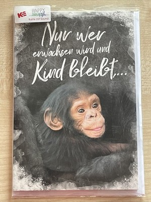 Kurt Eulzer Mann Frau Kind Geburtstag Musik Happy Sound Geld Karte Affe Tier Zoo