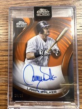 2022 Topps Chrome Black #CBA-LW Larry Walker Autographs Orange Refractors #/25