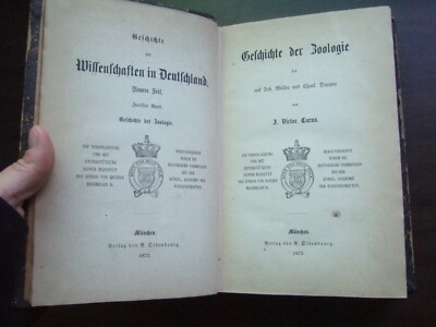 1872 Geschichte der Zoologie bis auf joh. Müller und Charl. Darwin 