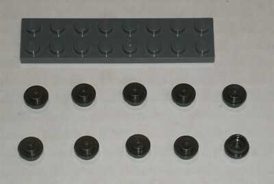 ワン LEGO NEW 1x1 Pearl Dark Grey Round Plate Stud (10x) 6038201 Brick