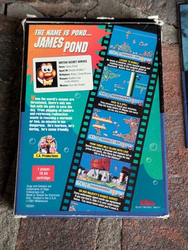 James Pond Underwater Agent Sega Genesis CIB Complete Tested & Working - Picture 3 of 4