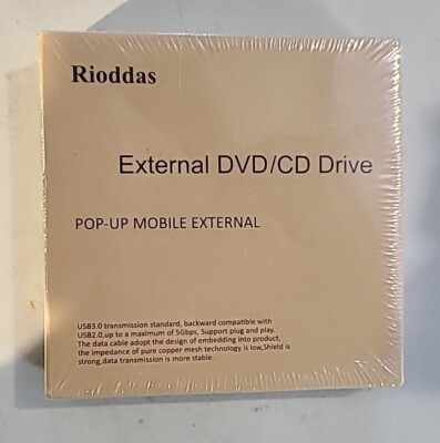 Rioddas Pop-up Mobile external dvd/cd drive