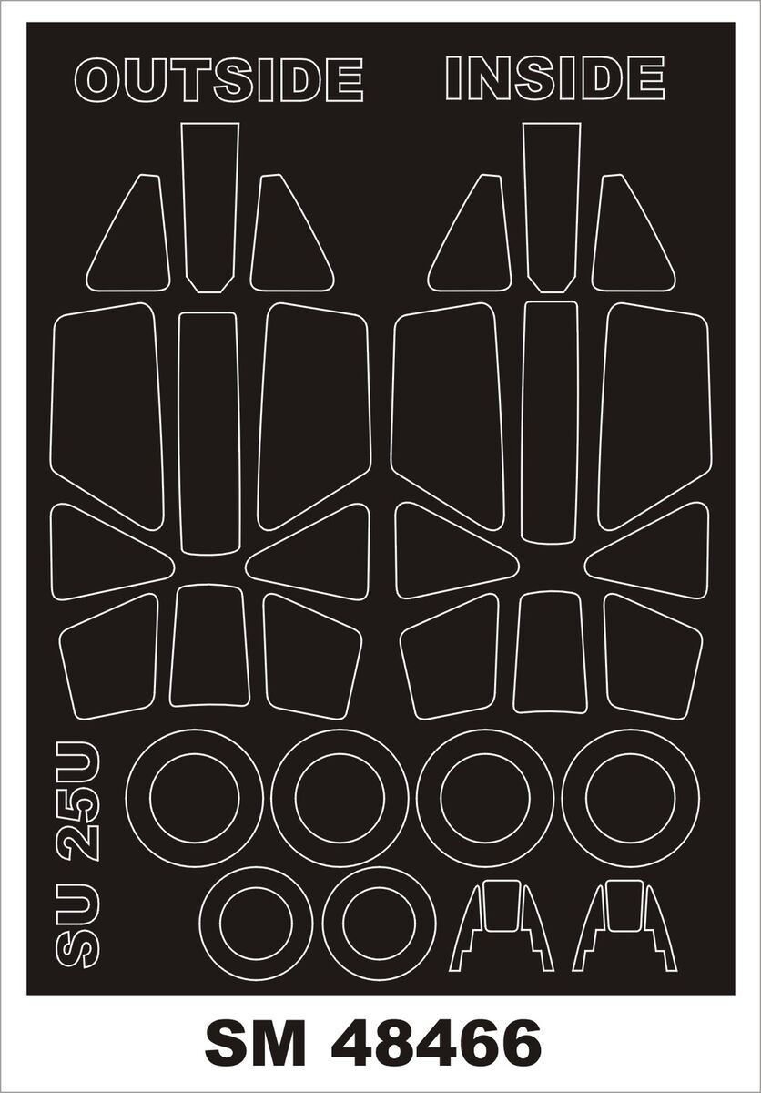 Montex 1/48 paint masks for Sukhoi Su-25U by KP Models or Smer - SM48466 Montex 1/48 paint masks for Sukhoi Su-25U by KP Models or Smer - SM48466