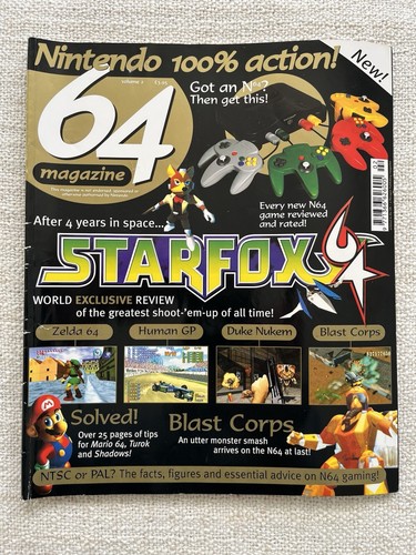 64 Magazine Volume 2 - 1997 Issue - Starfox N64 Zelda Blast Corps Mario Nintendo - 第 1/5 張圖片