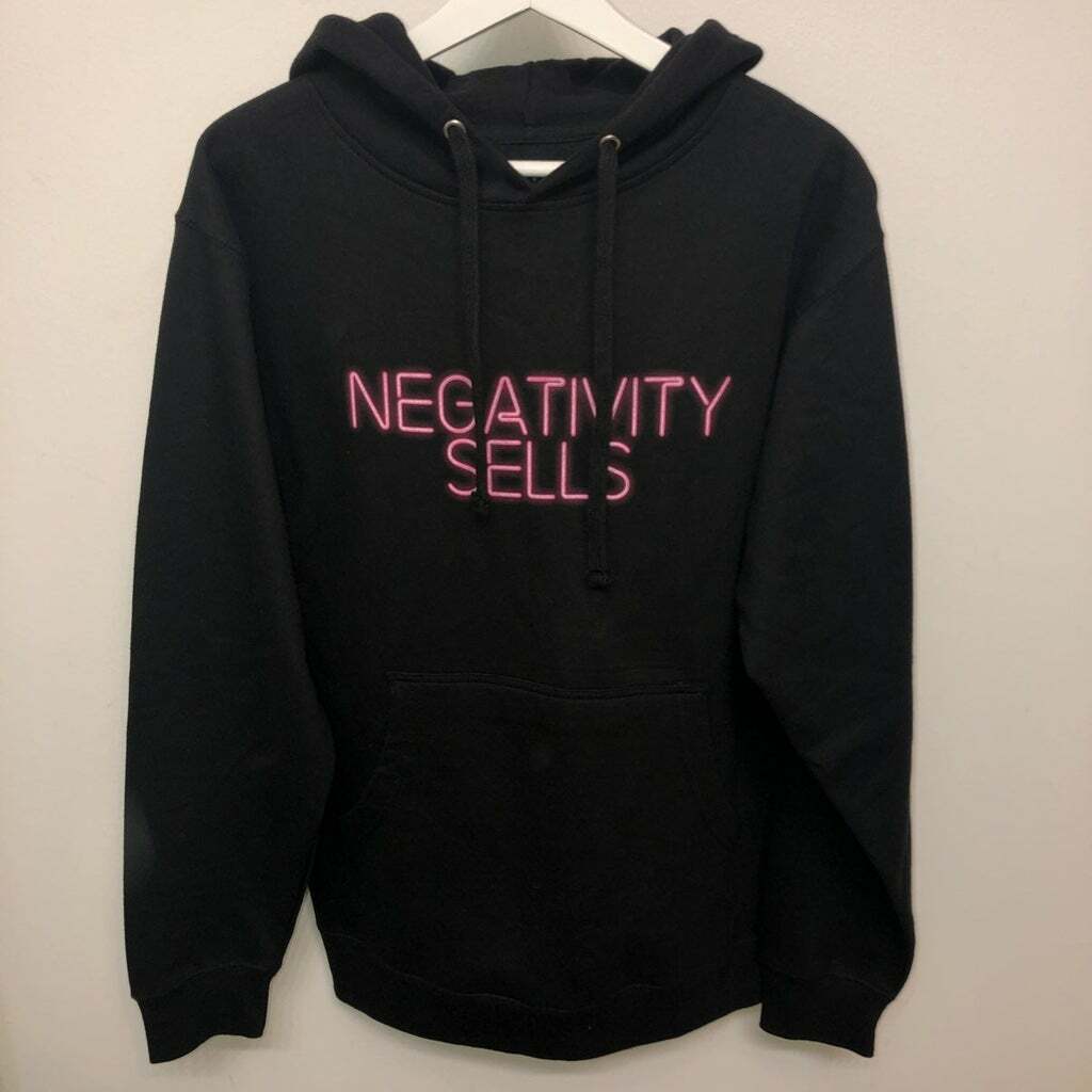 anti social social club ASSC black hoodie Negativity sells neon