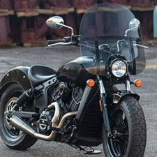 For Indian Scout 18''x16" Large Smoke Windshield Windscreen 7/8'' 1'' Handlebar