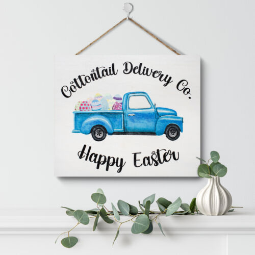 JennyGems Happy Easter Sign, Farmhouse Easter, Cottontail Delivery Wall Hanging - Picture 6 of 12