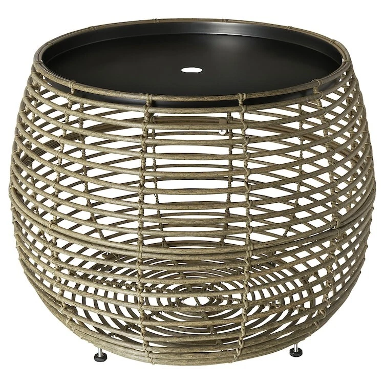 Rattan side clearance table ikea