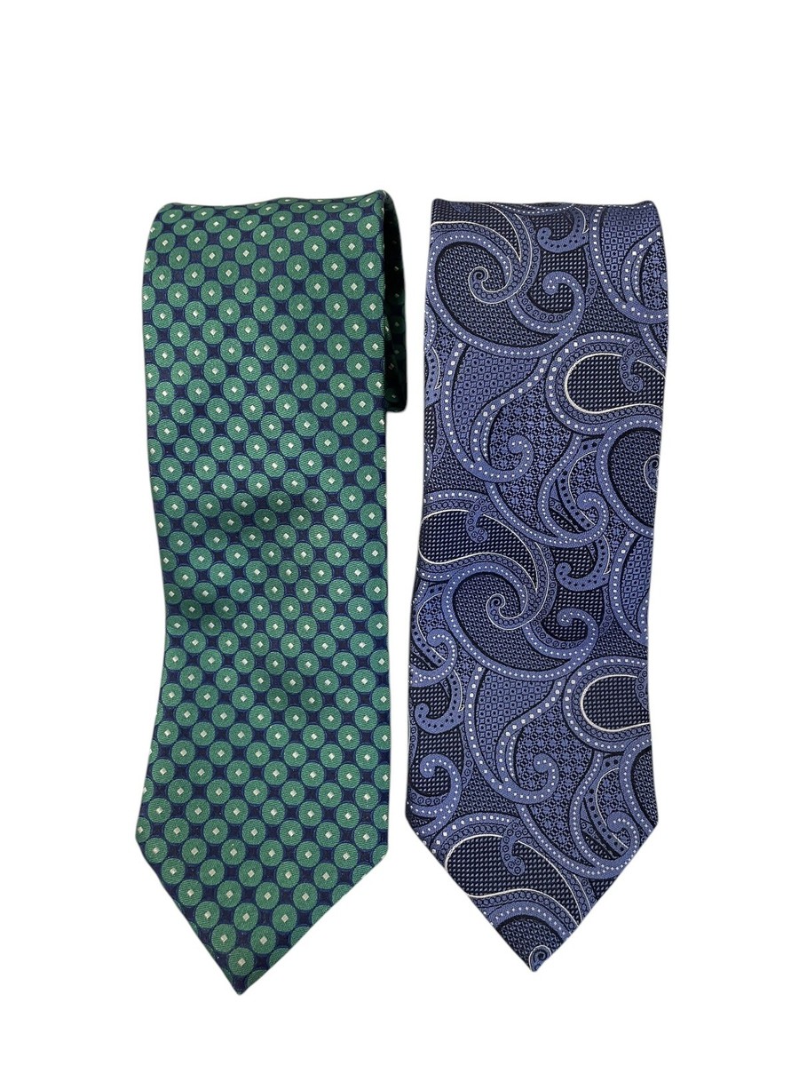 2 CANALI 1934 Luxury 100% Silk Necktie Made in Italy Excellent