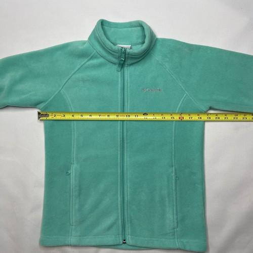 Columbia Girls Fleece Jacket Mint Green Sz Large 14 /16 Full zip Zipped Pockets - Picture 8 of 12