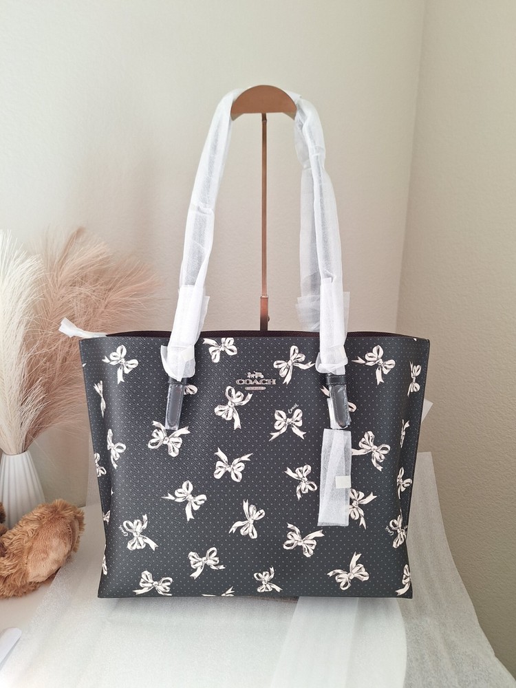 Brand New  Coach Large Mollie Tote Bag With Bow Print CY647/ bag