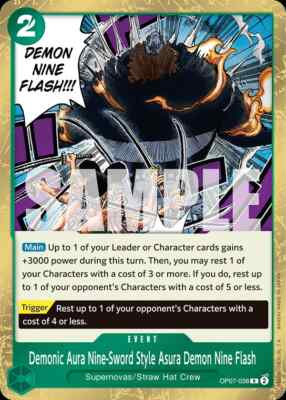 Demonic Aura Nine-Sword Style Asura Demon Nine Flash OP07-036 One