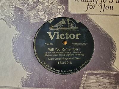 ★78.com★③ Victor Records, 78rpm, Alice Green, #18399-A, #18399-B. Will you
