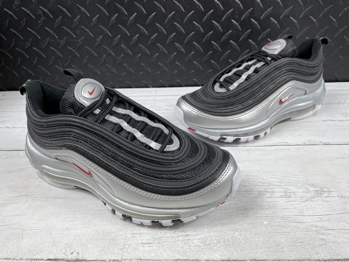 2018 Nike Air Max 97 QS Mens Size 6 Black Varsity Red Silver White