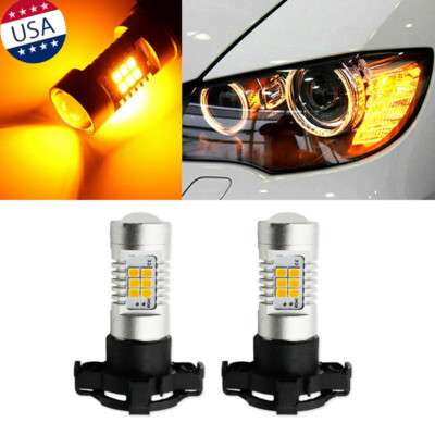 Ruiandsion Lampadine LED Estremamente Luminose PWY24W Ambra/Giallo 9-24V 3030 16SMD Canbus Senza Errori Di Ricambio Per Luci Di Direzione Anteriori - Foto 6