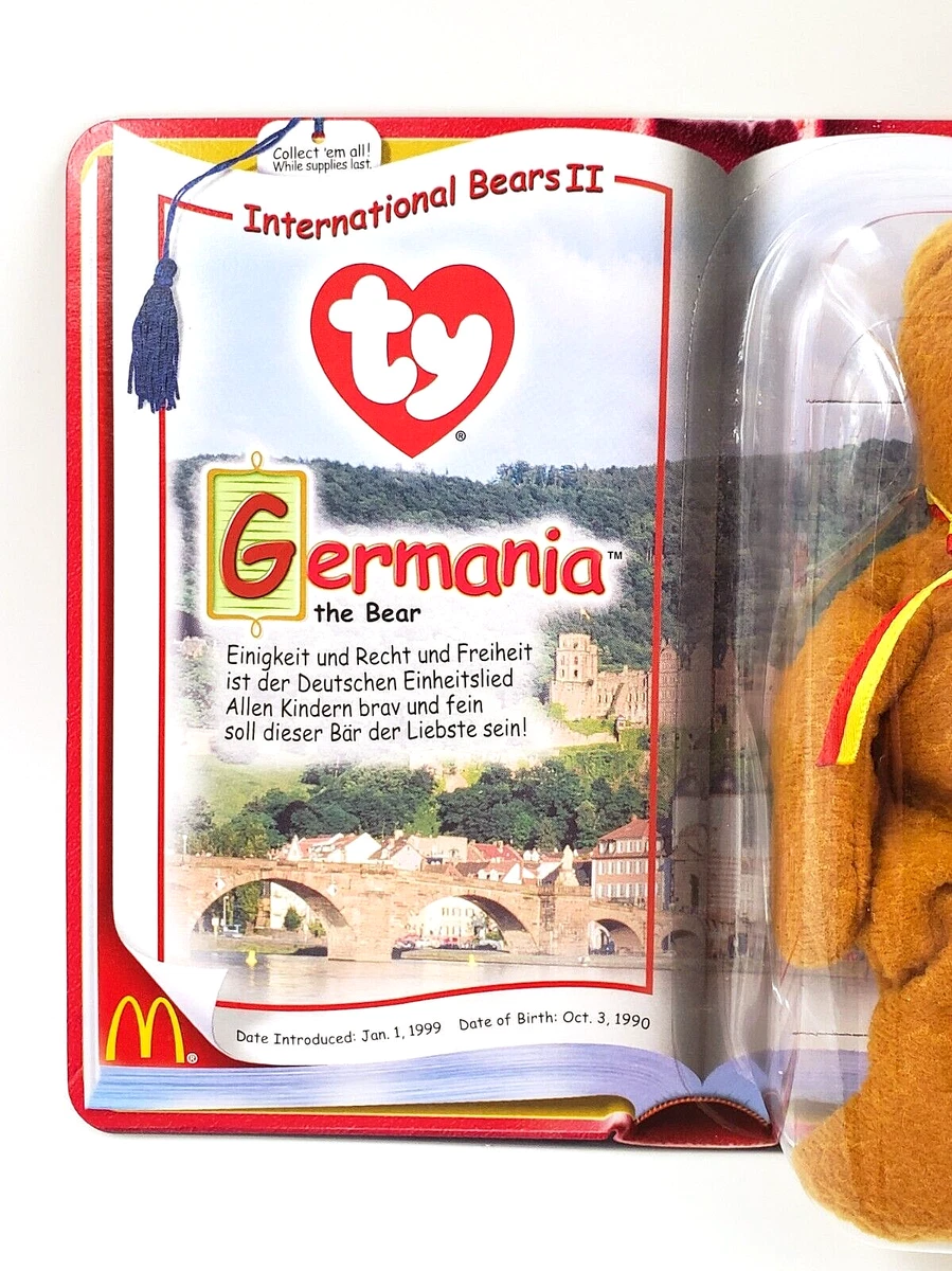 Ty Teenie Beanie Babies Germania the Bear McDonalds Collectible NEW